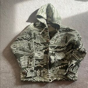 100%  Vintage Wool hooded coat